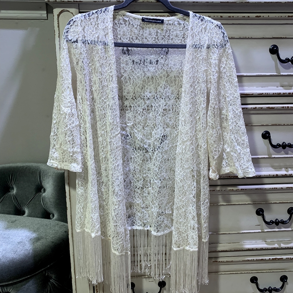 Lace kimono